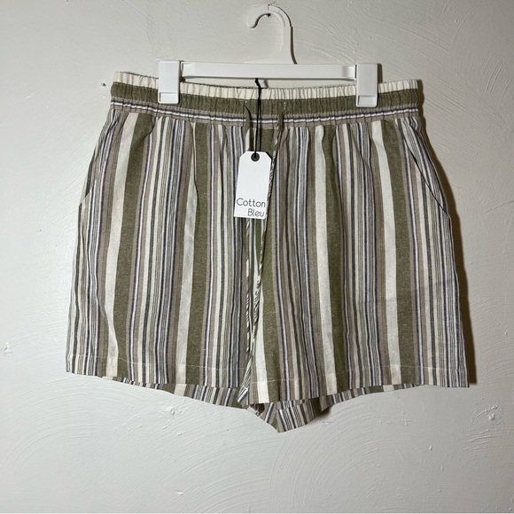 Cotton Bleu drawstring striped shorts - Picture 6 of 6